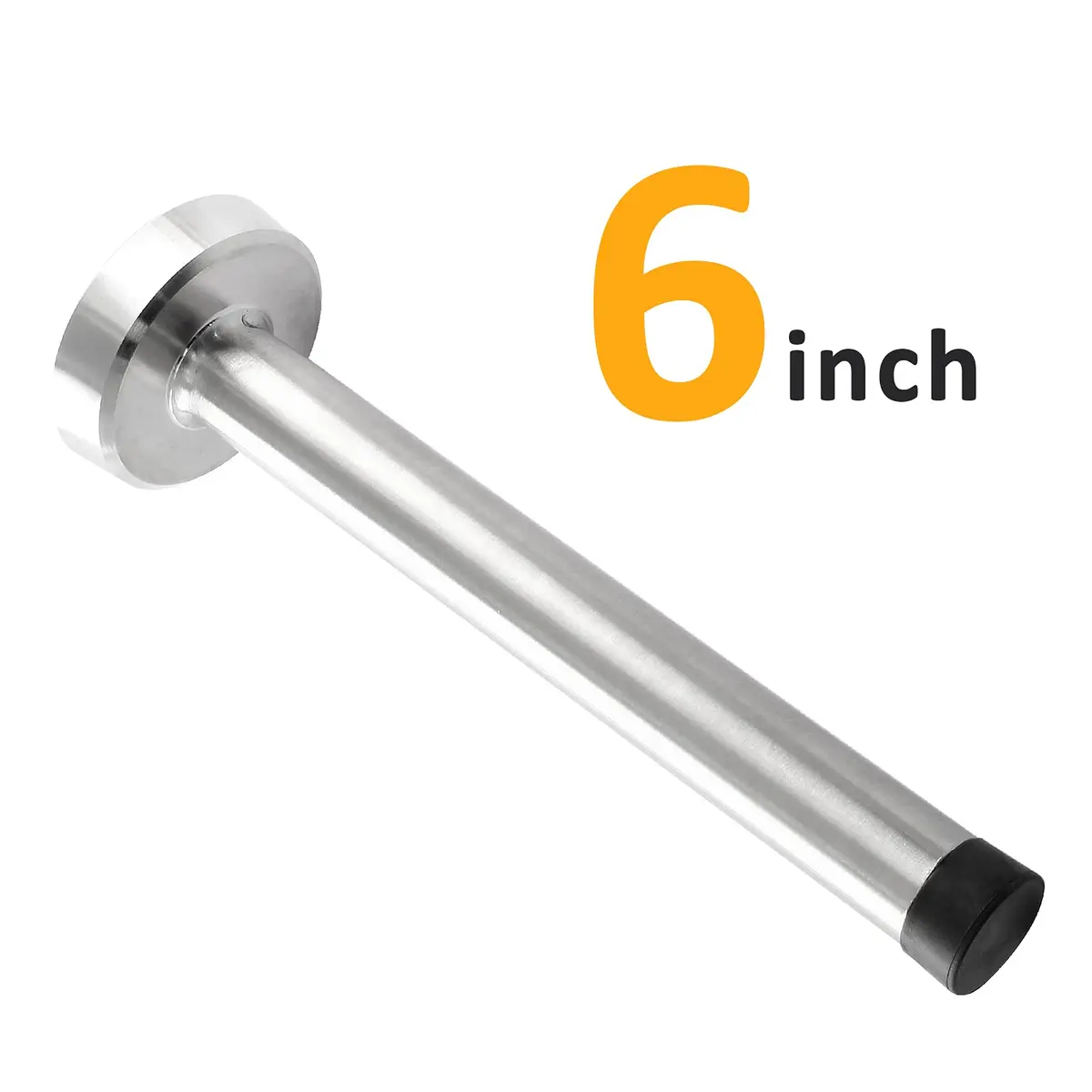BokWin 6 Inch (15.24 cm) Stainless Steel Door Stopper | Wall Mount, Brushed Nickel Finish - view 2