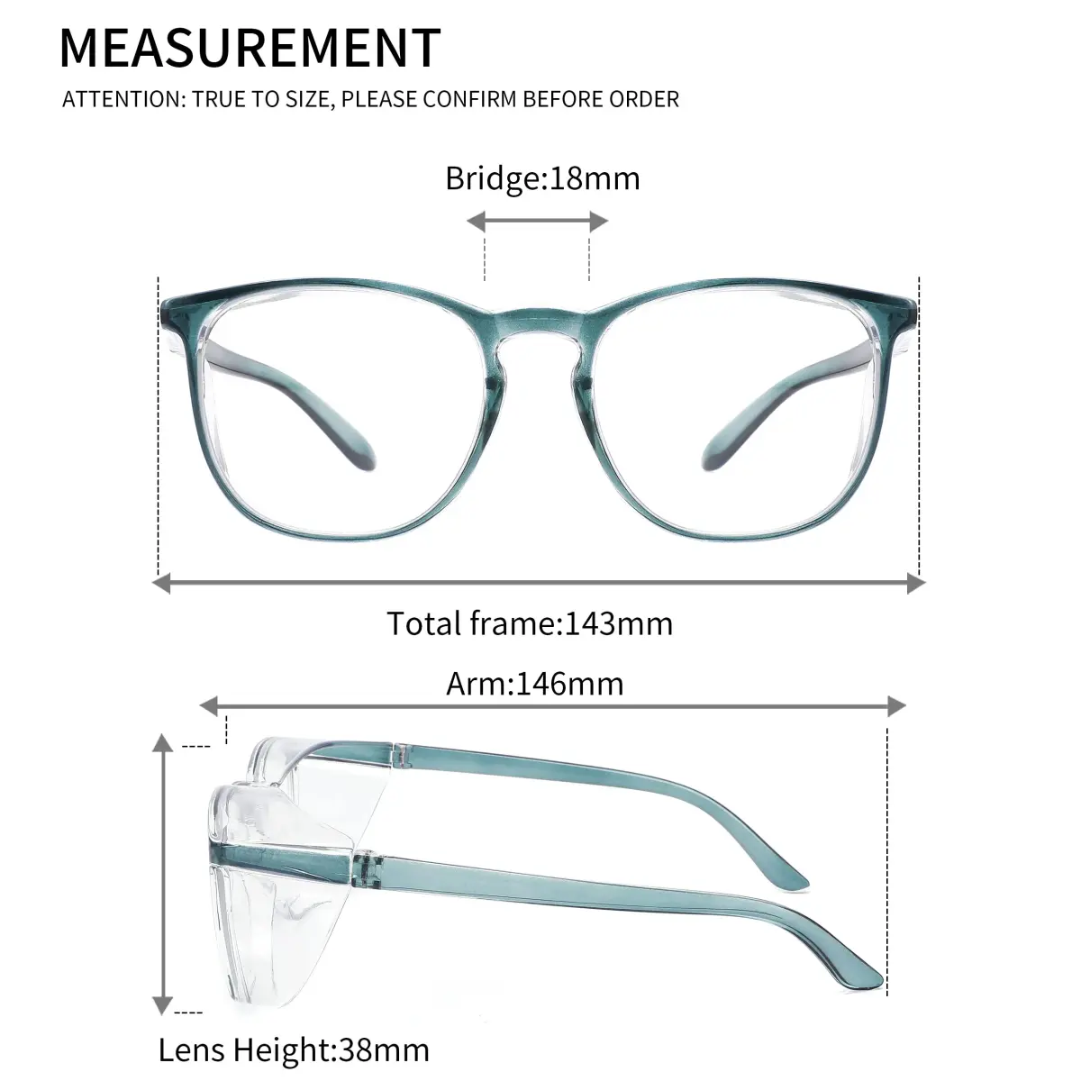 Alsenor Safety Glasses with Anti-Fog & Blue Light Blocking, Clear Polycarbonate Lenses | Impact Resistant Eyewear - view 5