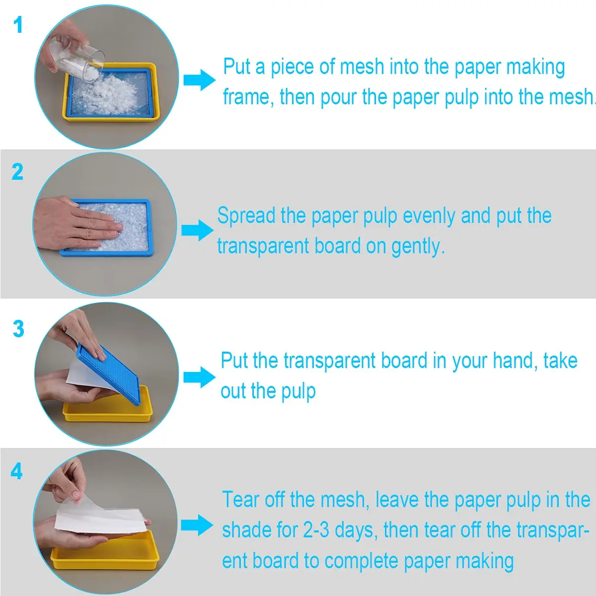 Worown Plastic Paper Making Frame Kit 5 x 7 Inch | DIY Craft for Beginners - view 3