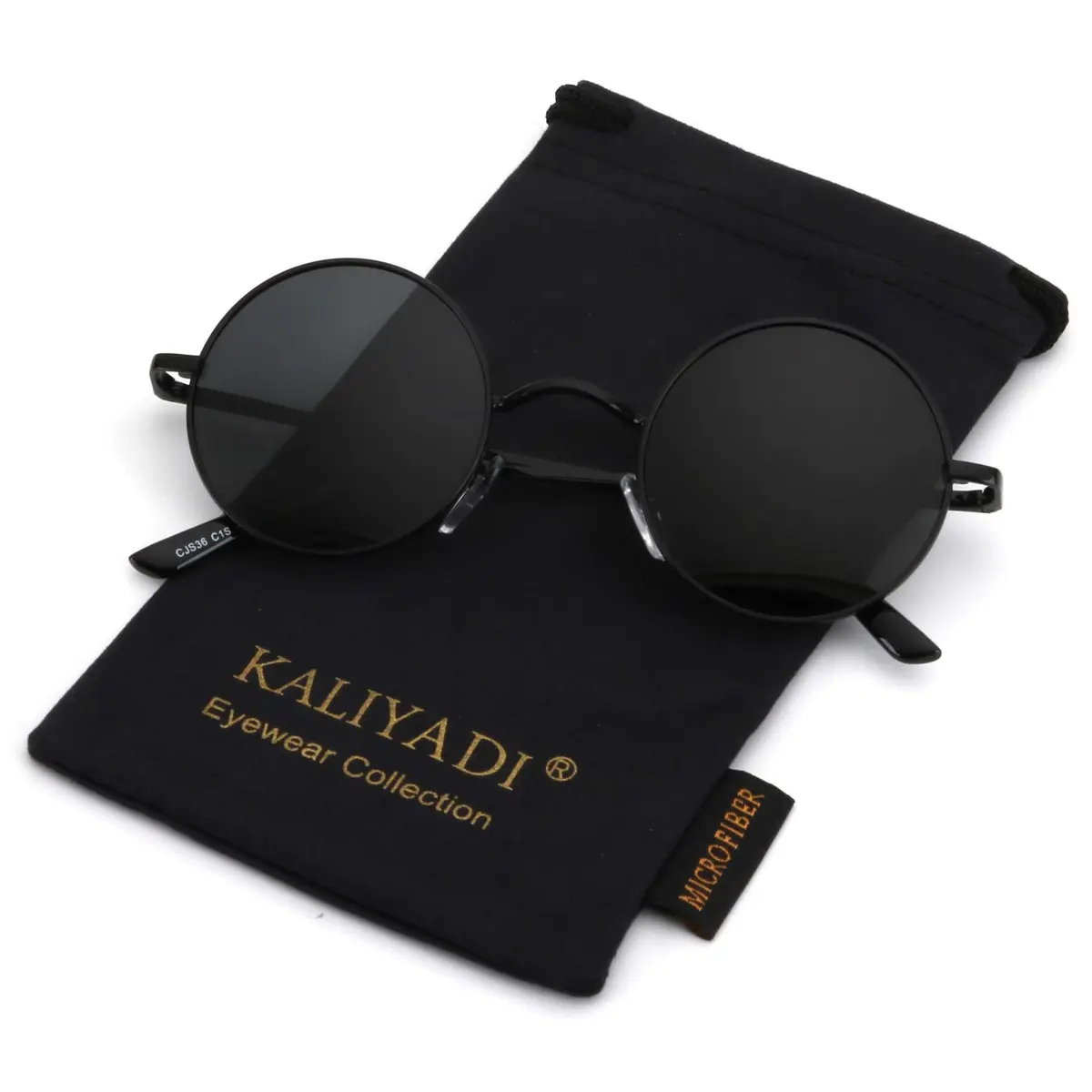 KALIYADI Round Polarized Sunglasses for Men Women | 47mm Lens Width (1.85 inches) - main product image