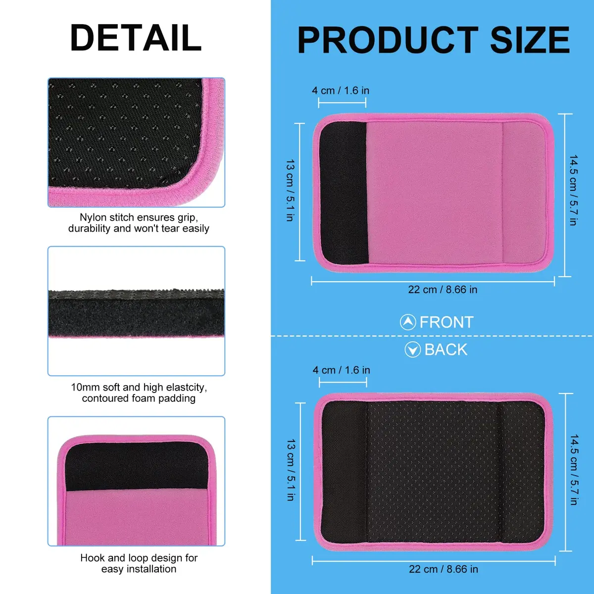 supregear Pink 2 Pack Walker Grips | Soft Padded Hand Covers for Mobility Aids - view 3
