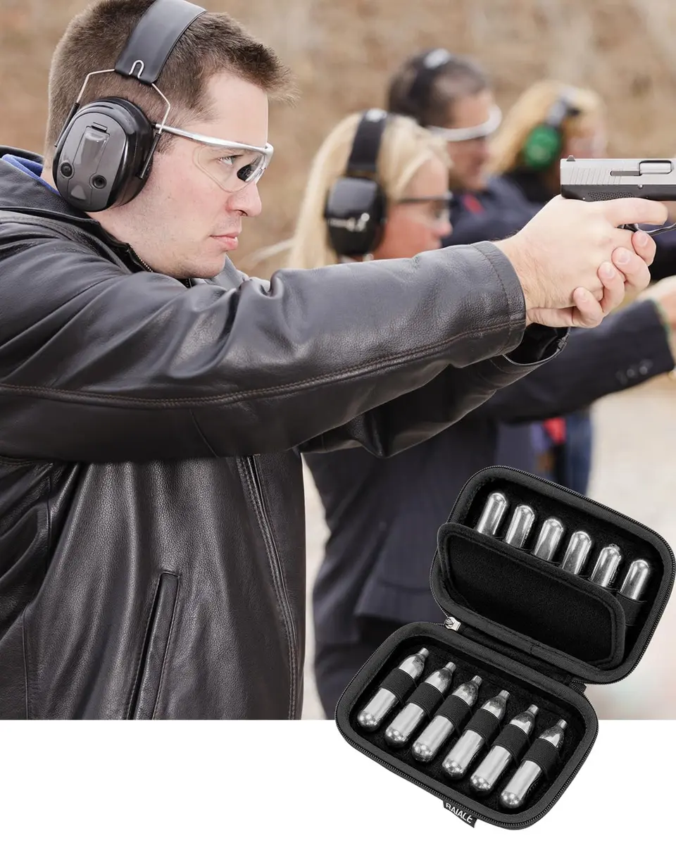 RAIACE CO2 Cartridges Storage Case Black | Holds 12pcs CO2 Cartridges, Protective Travel Bag - view 8