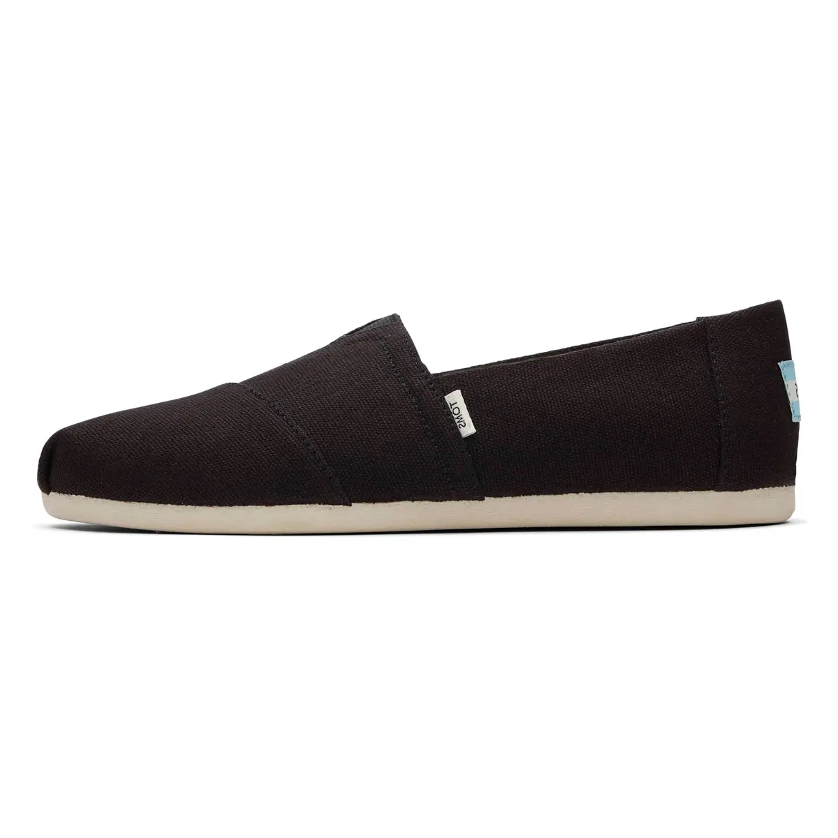 TOMS Women's Alpargata Classic Espadrille Black Recycled Canvas 23.6cm (US 6.5) | Comfortable Slip-On Flats for Everyday Wear - main product image