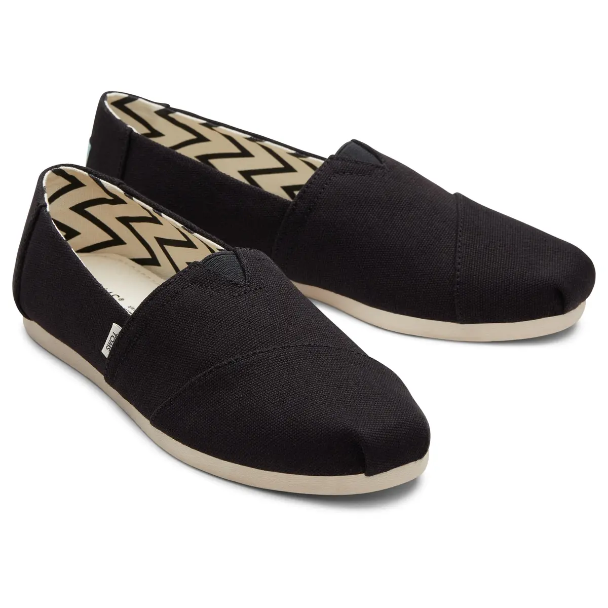 TOMS Women's Alpargata Classic Espadrille Black Recycled Canvas 23.6cm (US 6.5) | Comfortable Slip-On Flats for Everyday Wear - view 10