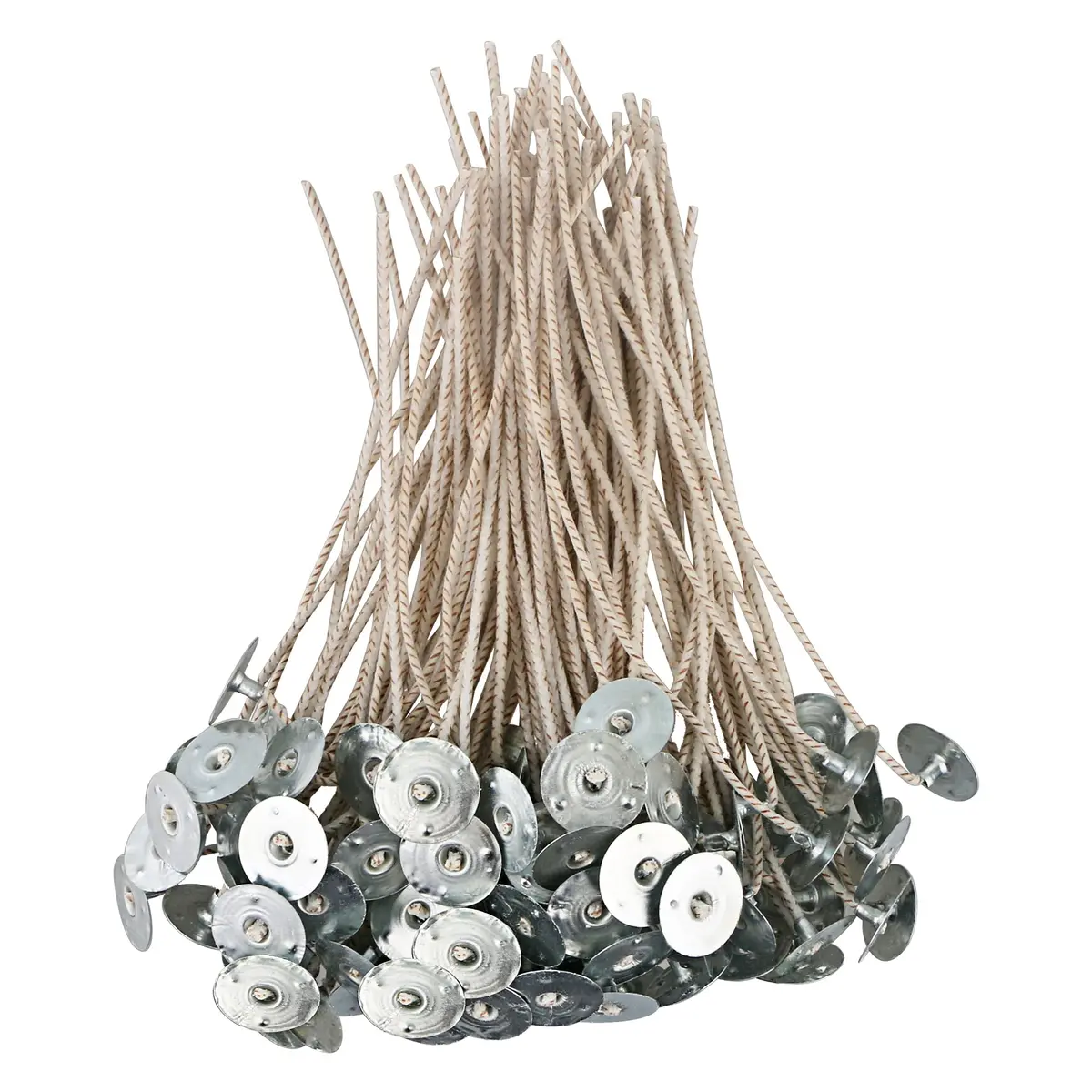 EUPNHY CD Series Candle Wicks for Soy Candles, 100pcs CD 4 6" Pretabbed Cotton & Paper Wicks for Candle Making - main product image