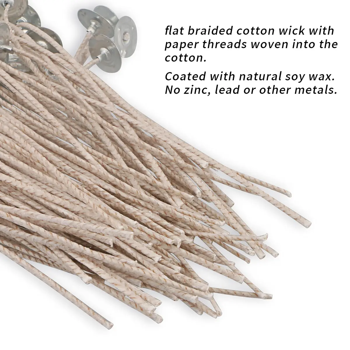 EUPNHY CD Series Candle Wicks for Soy Candles, 100pcs CD 4 6" Pretabbed Cotton & Paper Wicks for Candle Making - view 4