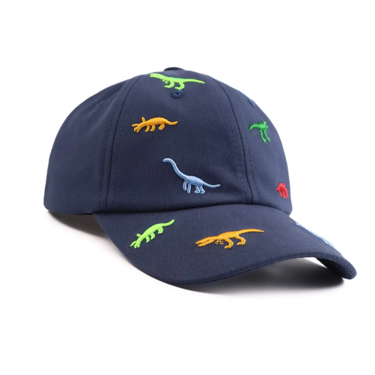 Bamery Toddler Baseball Hat for Boys&Girls 2-6 Years | Embroidered Dinosaur Navy, Adjustable Cotton Cap - main product image