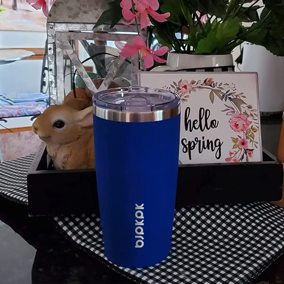 BJPKPK 20 oz Insulated Stainless Steel Tumbler with Lid & Straw | Keeps Drinks Cold 24 Hrs, Hot 12 Hrs - view 4