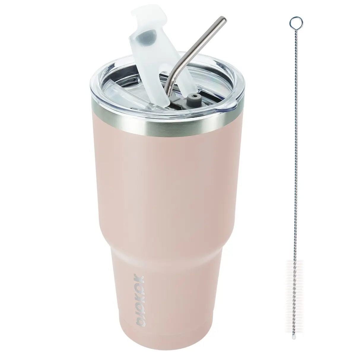 BJPKPK 30 oz Tumbler with Lid and Straw, Insulated Stainless Steel Cup | Keeps Drinks Hot or Cold for Hours - main product image