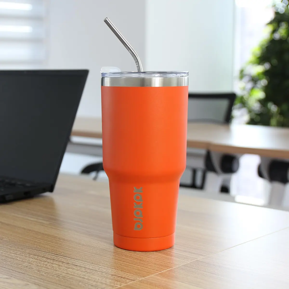 BJPKPK 30 oz Tumbler with Lid and Straw, Insulated Stainless Steel Cup | Keeps Drinks Hot or Cold for Hours - view 7