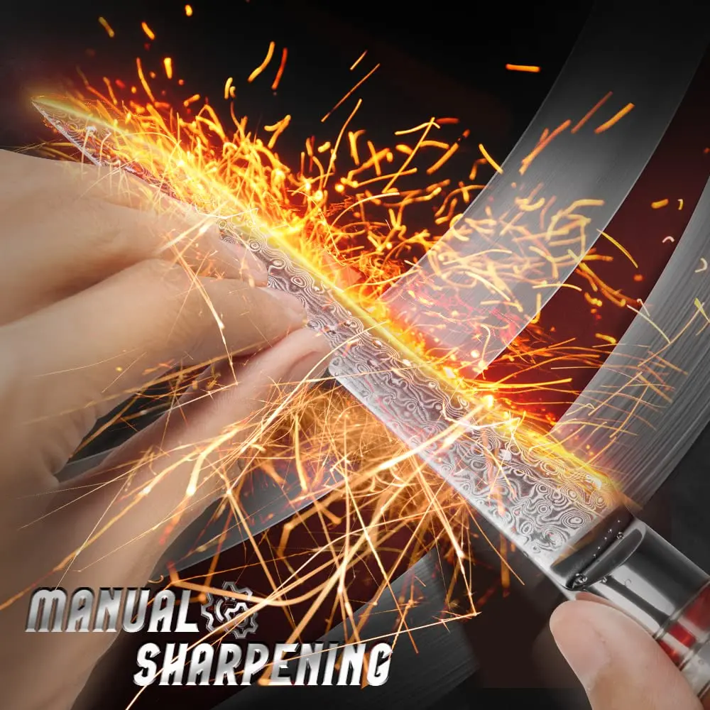F FANTECK 5.5" Damascus Boning Knife | Japanese High Carbon Steel Fillet Knife with Sheath - view 5
