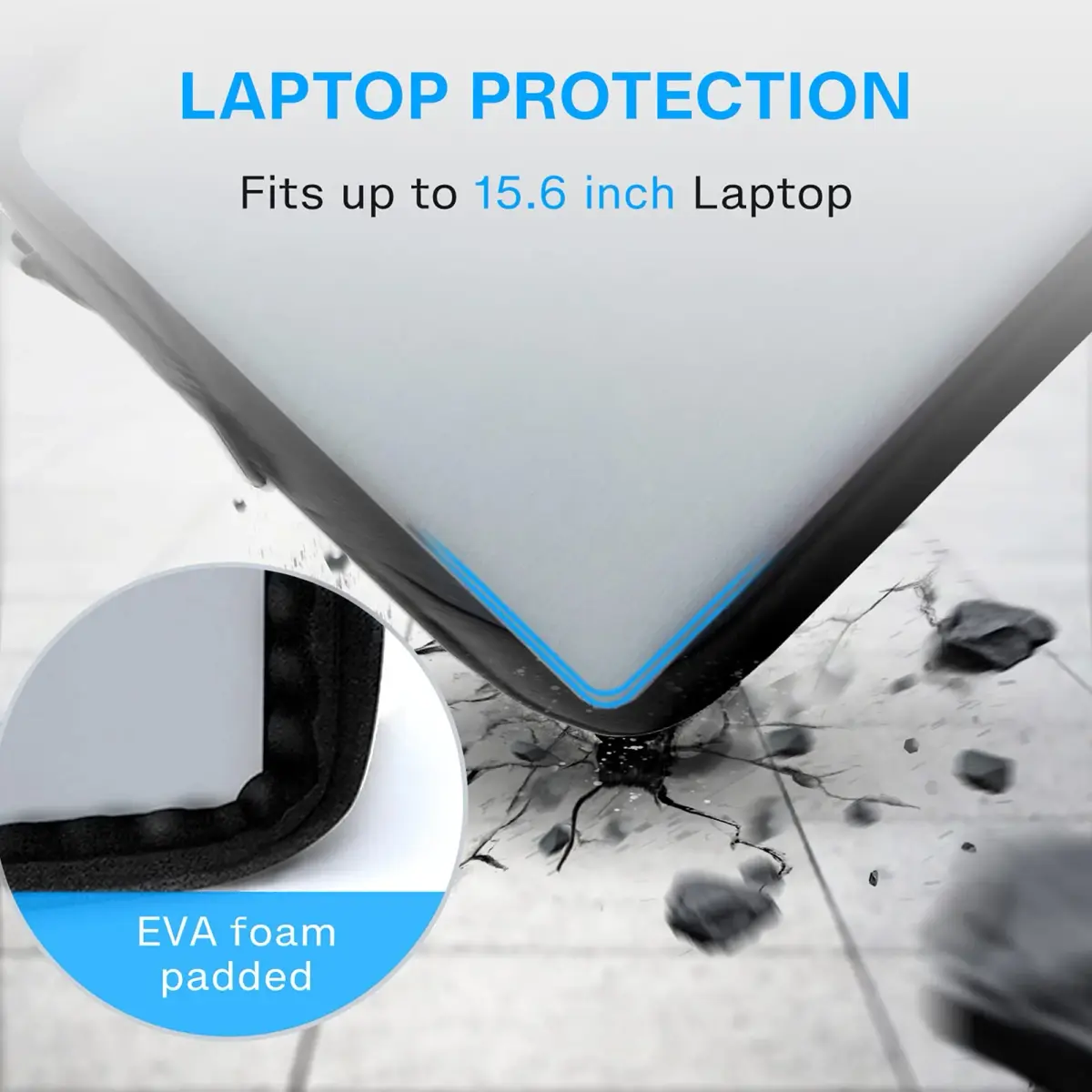 BAGSMART Laptop Bag 15.6 Inch Briefcase for Men & Women | Water-Repellent Work Bag with Lockable Zippers - view 3