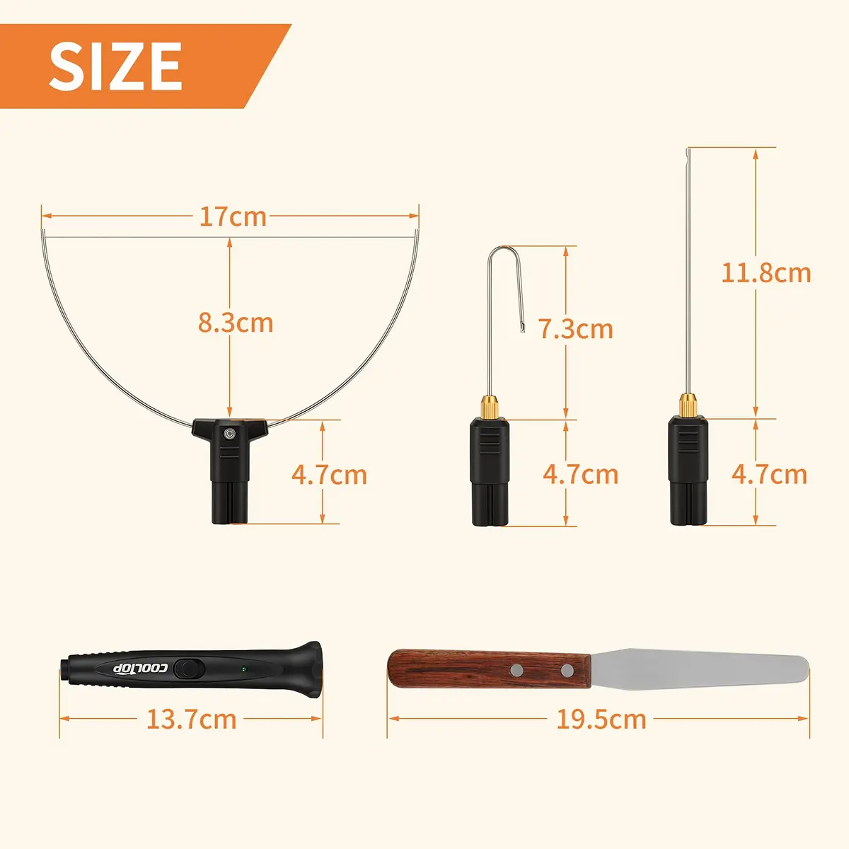 COOLTOP 18W Hot Wire Foam Cutter Kit with 3 Tips & Cleaning Pen | 6 inch (15cm) Stainless Steel Blade - view 5