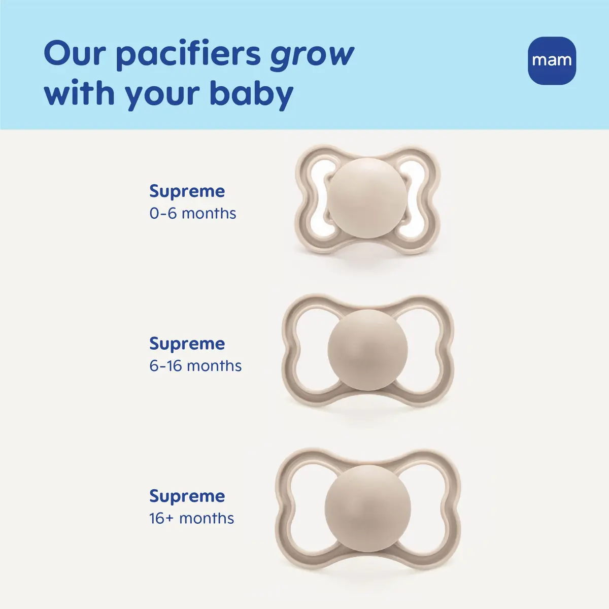 MAM Supreme Baby Pacifier 16+ Mths Glow-in-the-Dark 2-Pack | Developed with Orthodontists & Pediatric Dentists - view 5
