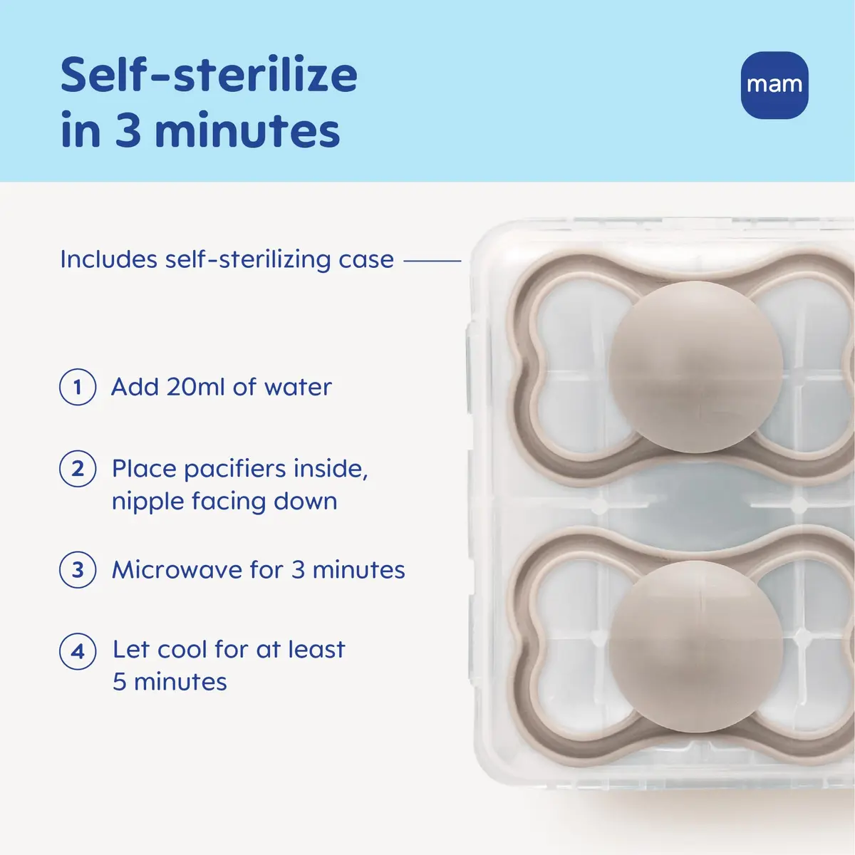 MAM Supreme Baby Pacifier 16+ Mths Glow-in-the-Dark 2-Pack | Developed with Orthodontists & Pediatric Dentists - view 2