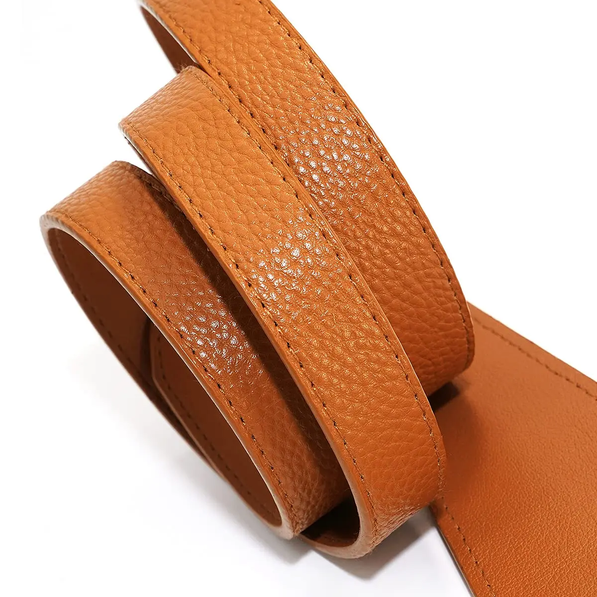 Glamorstar Women Leather Belts Vintage Irregular Waist Belt for Dresses Tie Knot Waistband Belt Brown 120CM/47.2IN | Adjustable Tie Closure - view 4