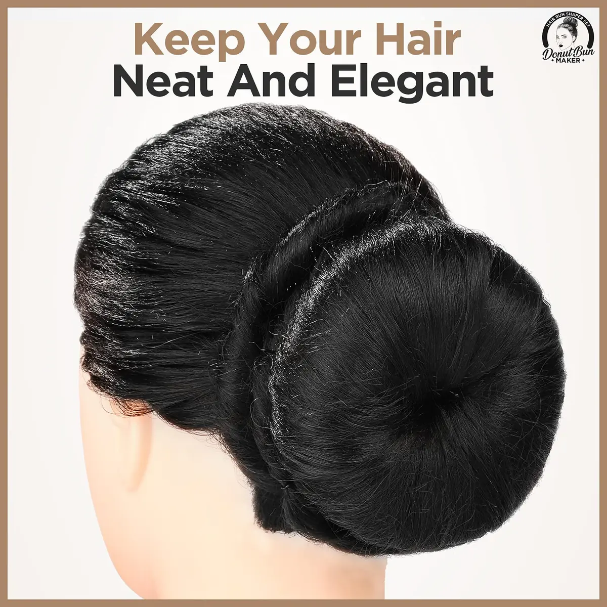 Teenitor Black Hair Donut Bun Maker Set | Extra-large, Large, Medium, Small Sizes with 20 Bobby Pins - view 4