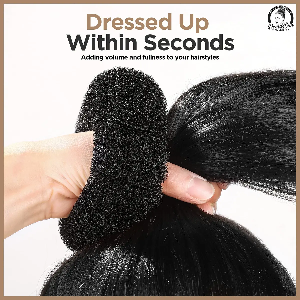 Teenitor Black Hair Donut Bun Maker Set | Extra-large, Large, Medium, Small Sizes with 20 Bobby Pins - view 6