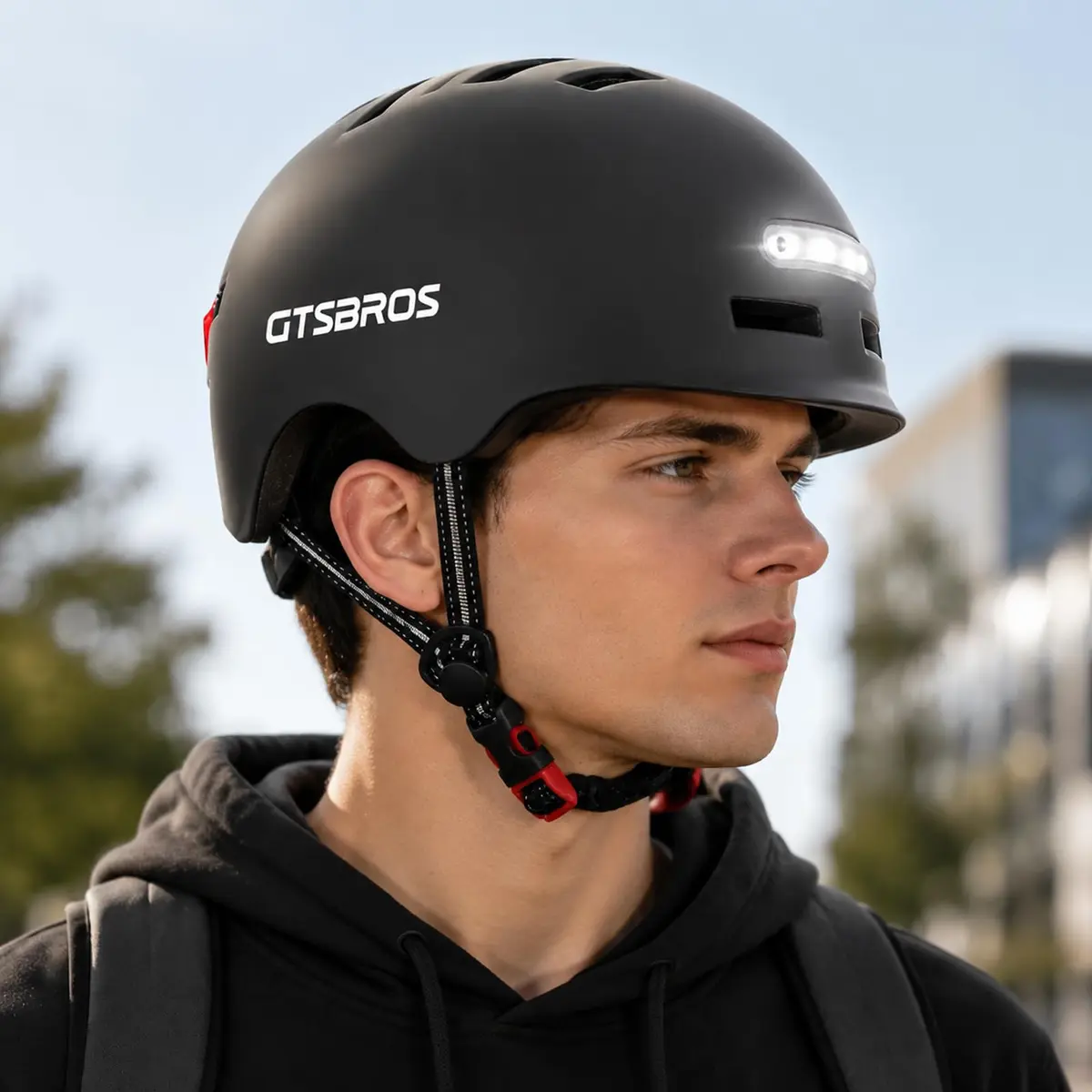 GTSBROS Adult Bike Helmet with Light - Adjustable Mountain & Road Cycling Helmet for Men Women | 56.5-59.5CM - view 6