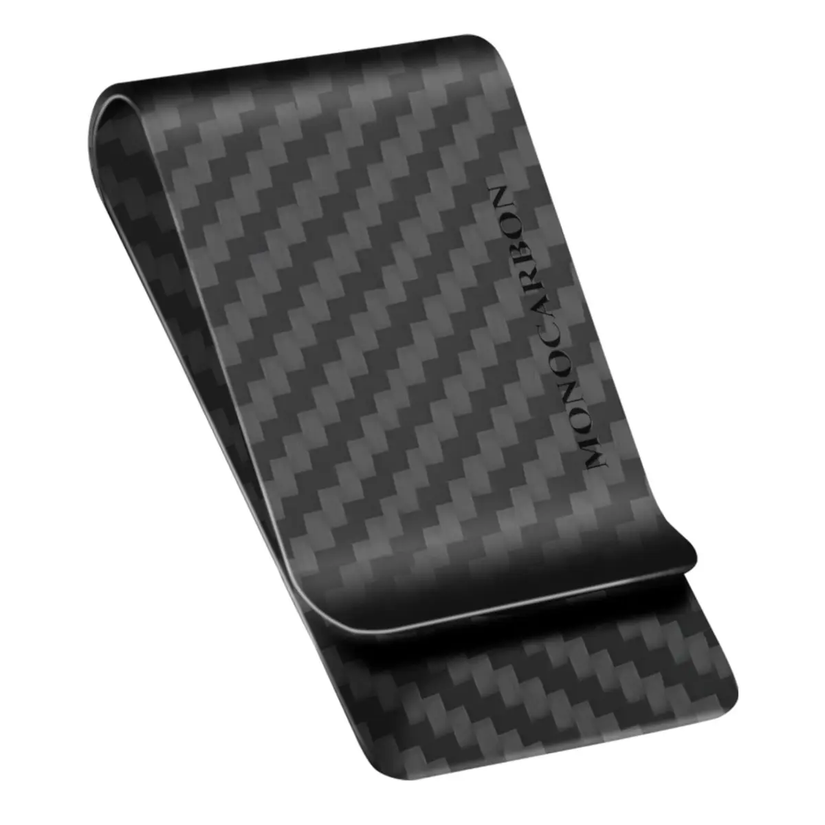 MONOCARBON Carbon Fiber Money Clip for Men | 2.8in (7.1cm) Slim Minimalist Wallet - main product image