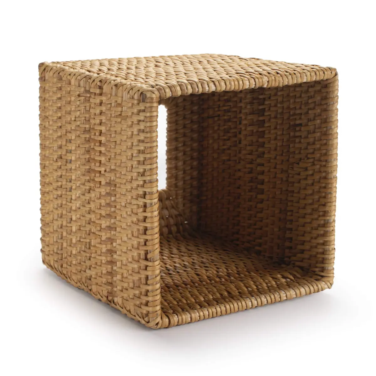 DECRAFTS Natural Rattan Square Tissue Box Cover 14cm (5.5x5.5x5.9 Inch) | Rustic Home Decor Organizer - view 3