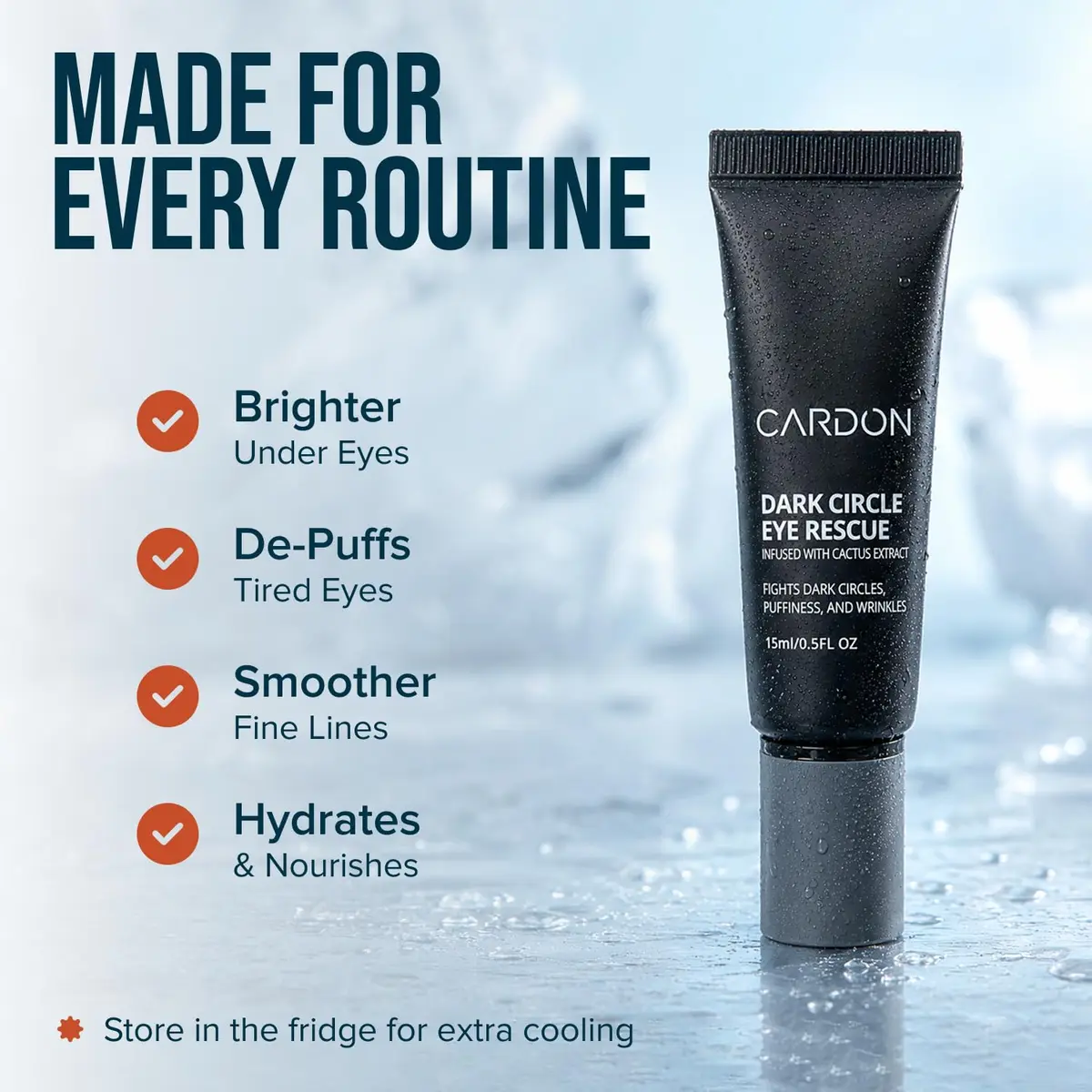 Cardon Dark Circle Rescue Eye Stick 0.5 Fl Oz (2 Pack) | Peptides & Hyaluronic Acid for Puffy Eyes & Wrinkles - view 6