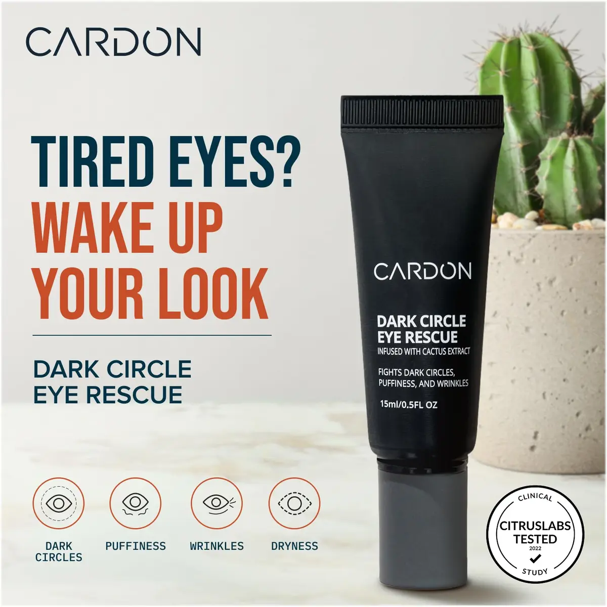 Cardon Dark Circle Rescue Eye Stick 0.5 Fl Oz (2 Pack) | Peptides & Hyaluronic Acid for Puffy Eyes & Wrinkles - view 2