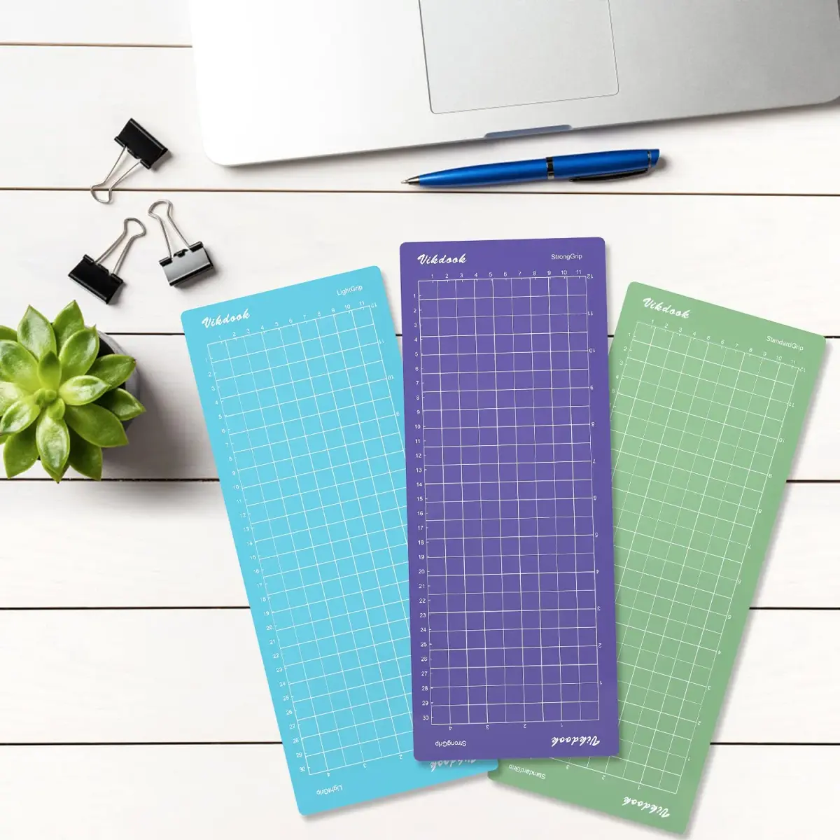 VIKDOOK Cutting Mat for Cricut Joy 4.5”x12” & 4.5”x6.5” Variety Grip 6-Pack | Sticky Adhesive Mats for Paper, Vinyl, Cardstock - view 6