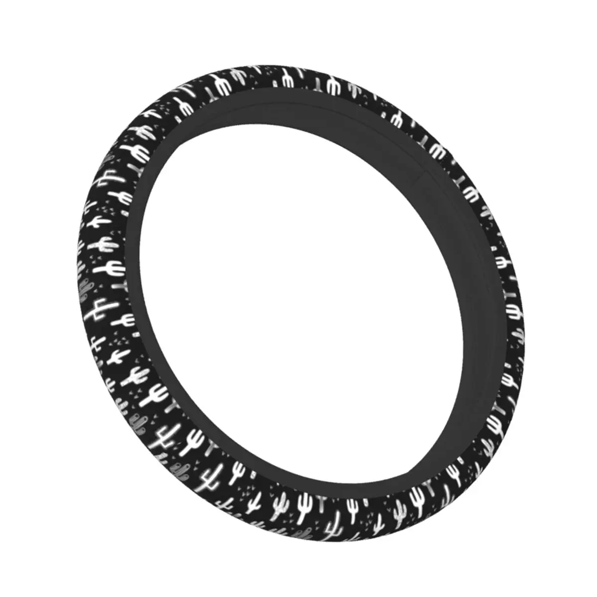 KUOAICY Fun Western Cactus Steering Wheel Cover 15 in | Breathable Neoprene, Universal Fit - main product image
