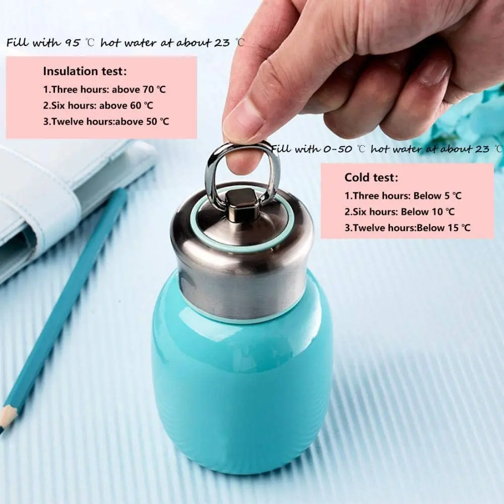 Comeon 9.5oz Stainless Steel Water Bottle Vacuum Insulated Mug, Teal | Keeps Drinks Hot/Cold 6hrs - view 4
