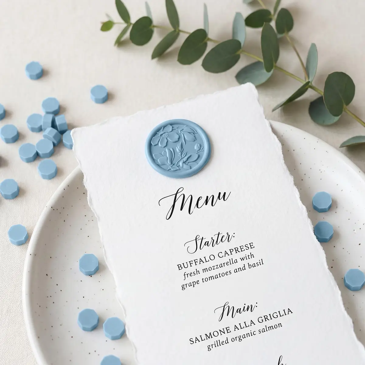 UNIQOOO Dusty Blue Sealing Wax Beads Nuggets 540 Pcs | Perfect for Wedding Invitations, Gift Wrapping, Wine Packages, Arts and Crafts Project - view 4