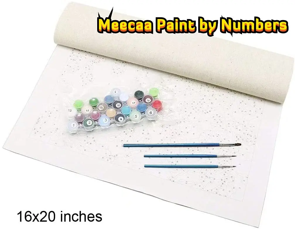 Meecaa Paint by Numbers Starry Sky Kit for Adults 16x20 inch | Beginner DIY Oil Painting - view 4