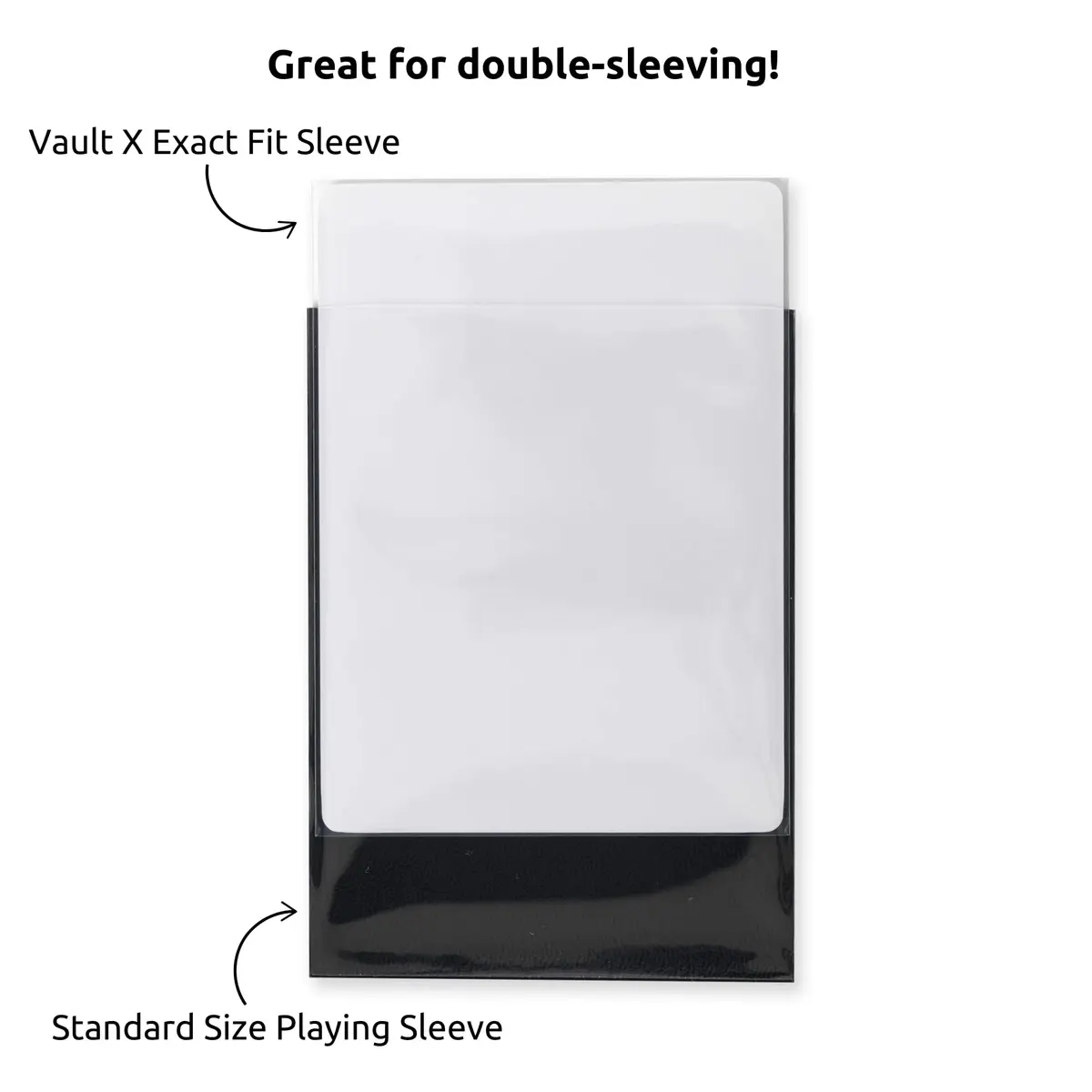 Vault X Exact Fit Inner Sleeves 100 Pack | Crystal Clear, Acid-Free, 64x89mm - view 2