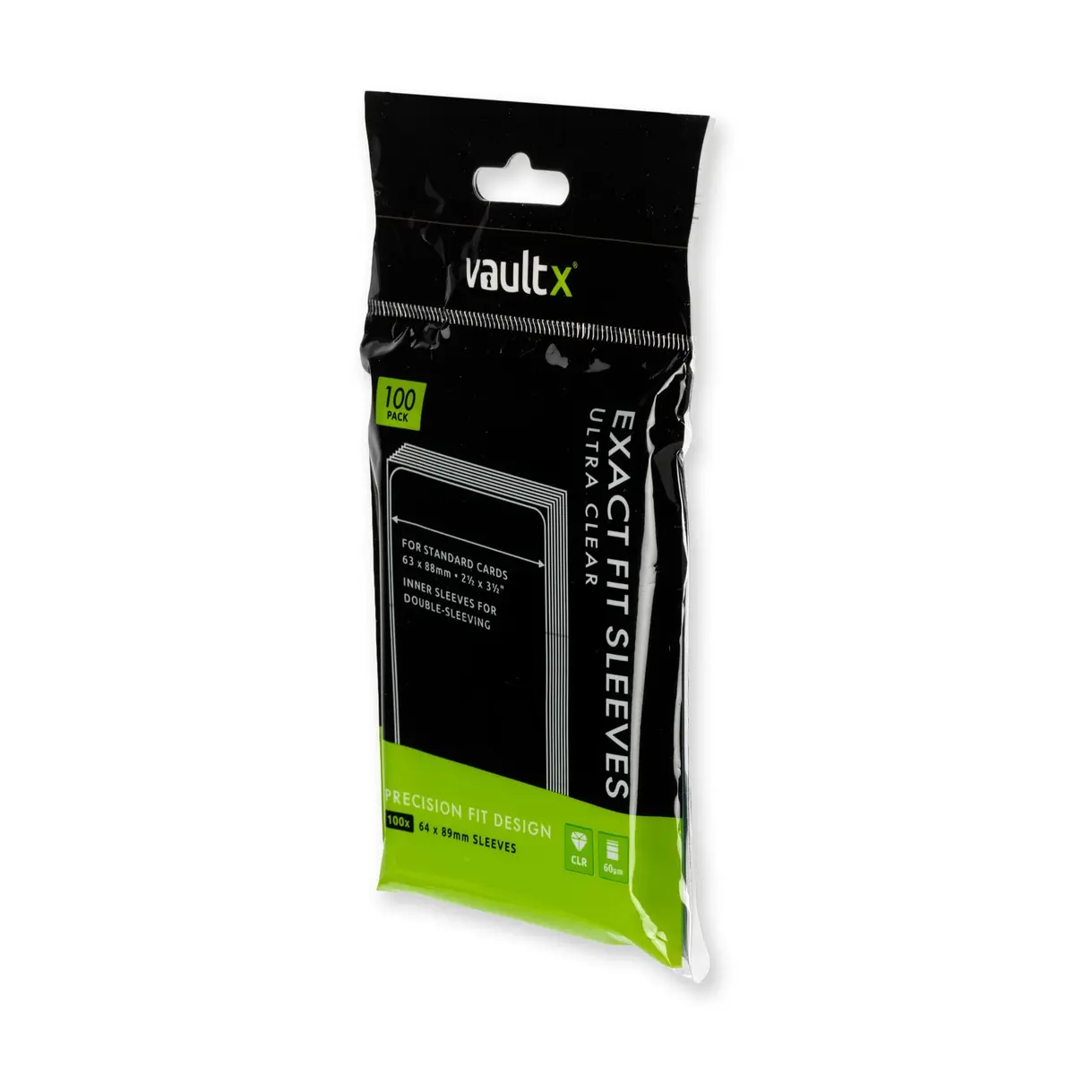 Vault X Exact Fit Inner Sleeves 100 Pack | Crystal Clear, Acid-Free, 64x89mm - view 3