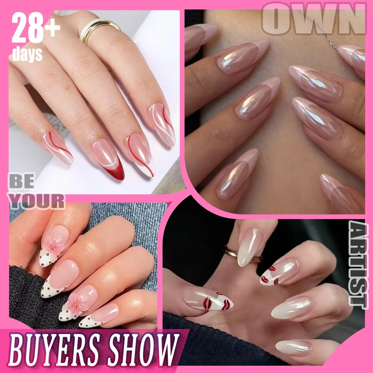 UNA GELLA Almond Gel Nail Tips 504PCS | Pre-Etched Clear Fake Nails for DIY Manicure - view 2