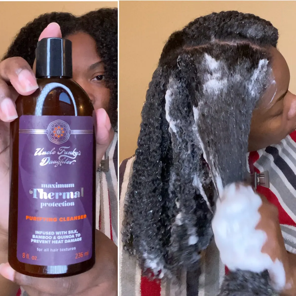 Uncle Funky's Daughter Maximum Thermal Protection Purifying Cleanser 237ml (8 Fl Oz) | Clarifies Hair for Heat Styling - view 5