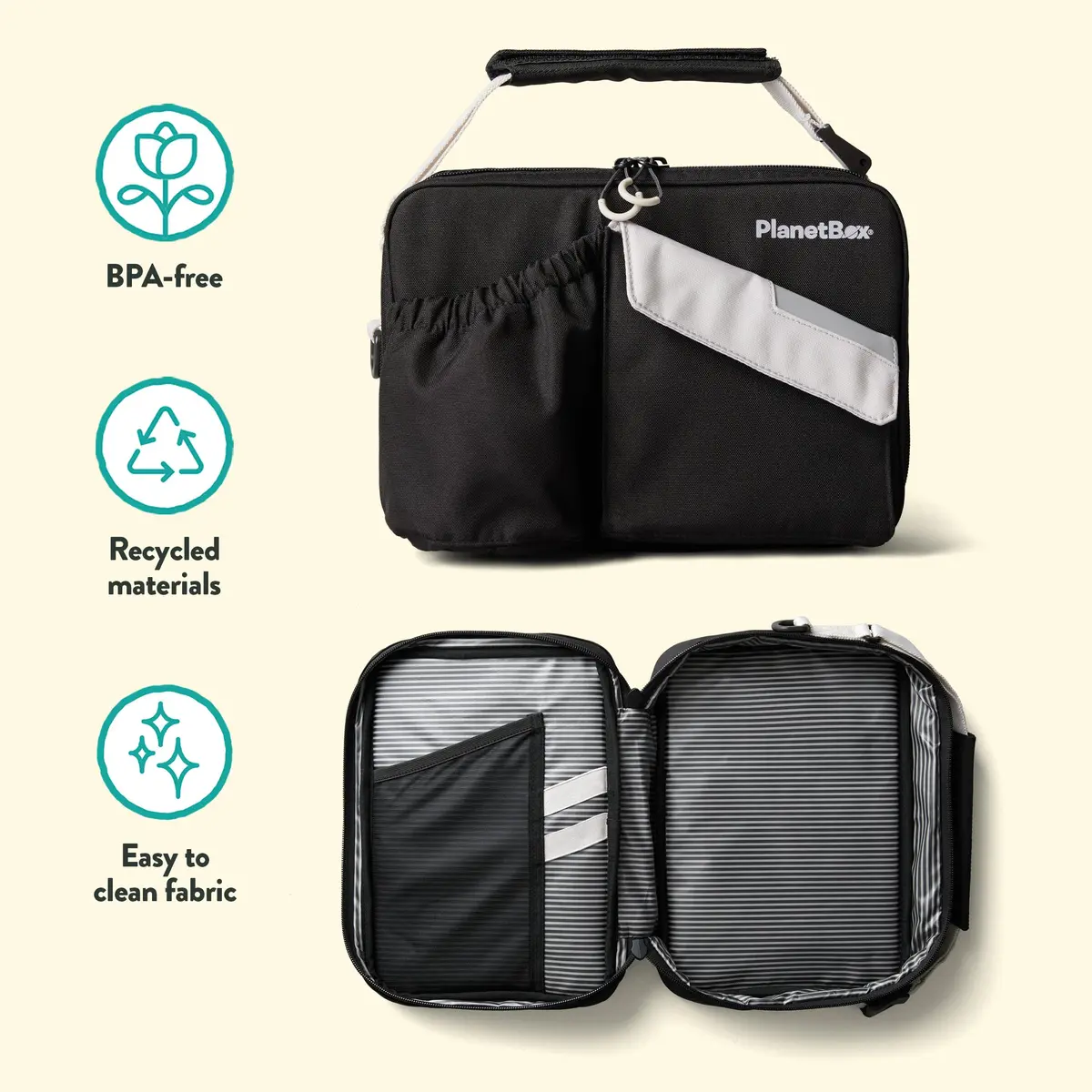 PlanetBox Insulated Lunch Bag, Black Currant Edition | Durable & BPA-Free, Easy to Clean (70-120 chars) - view 4