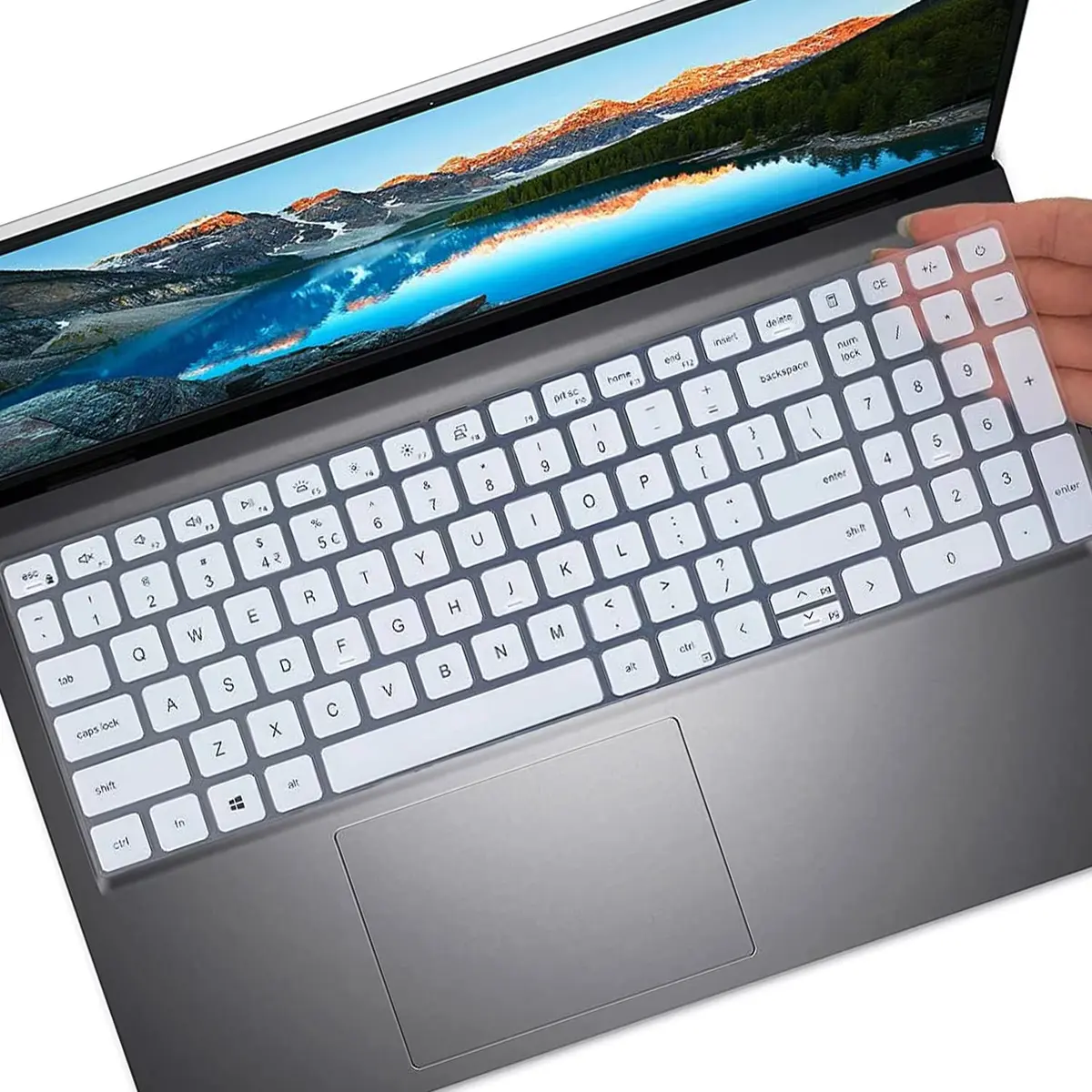 MUBUY-GOL Keyboard Cover for 15.6" Dell Laptops 39.6 cm (15.6") | White Silicone - main product image