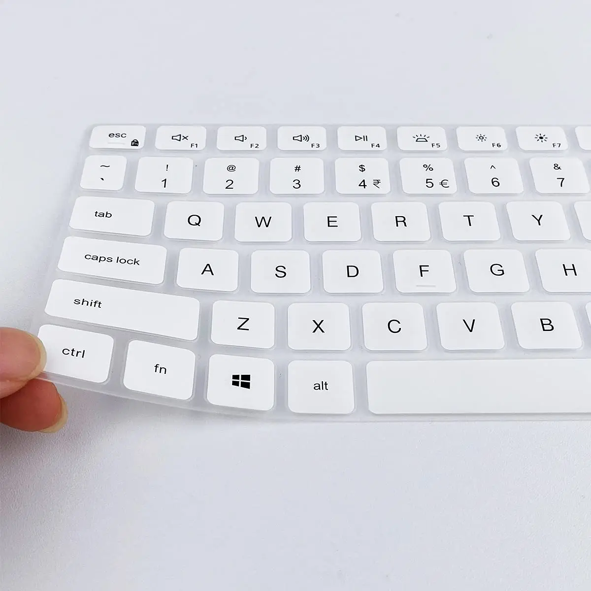 MUBUY-GOL Keyboard Cover for 15.6" Dell Laptops 39.6 cm (15.6") | White Silicone - view 5