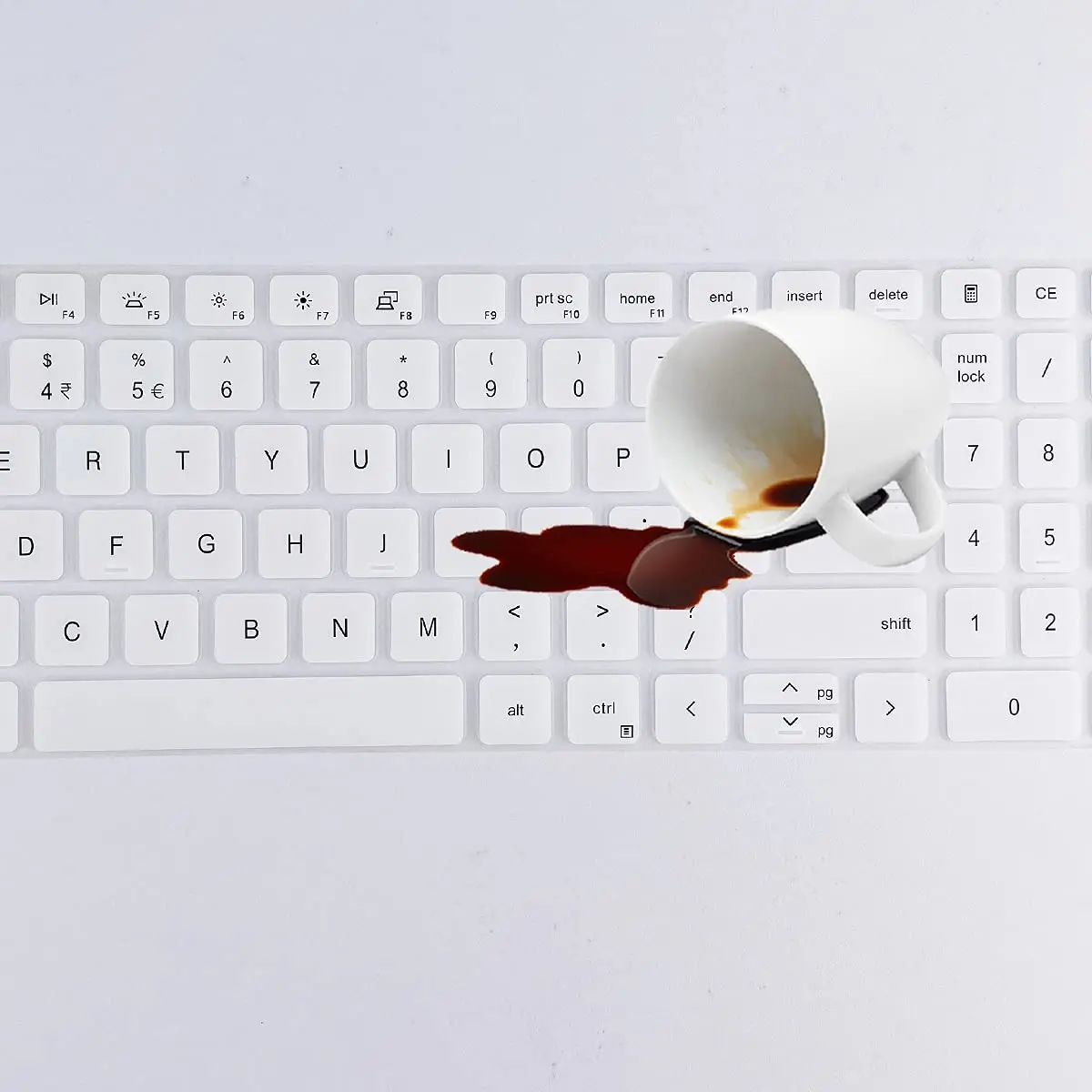 MUBUY-GOL Keyboard Cover for 15.6" Dell Laptops 39.6 cm (15.6") | White Silicone - view 7