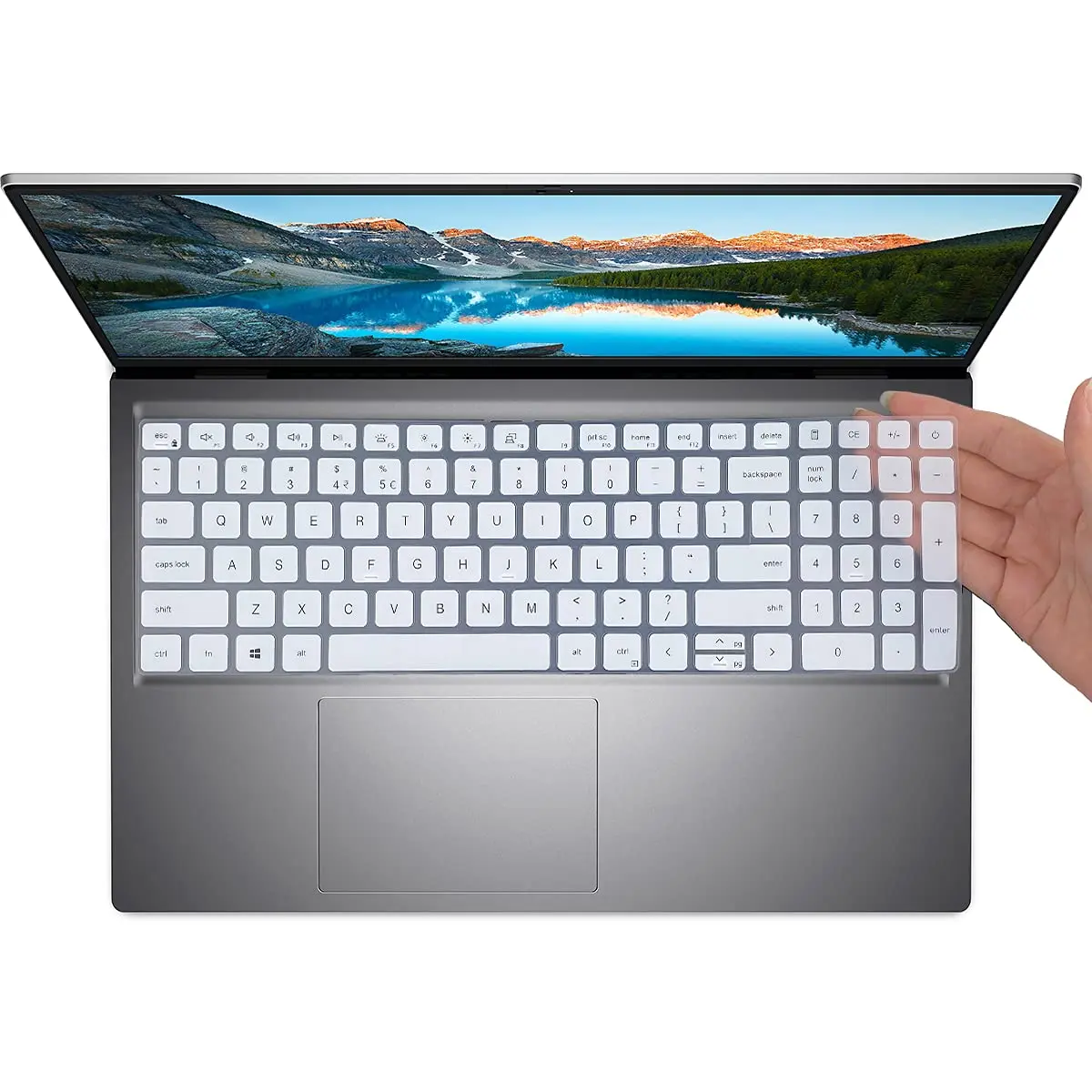 MUBUY-GOL Keyboard Cover for 15.6" Dell Laptops 39.6 cm (15.6") | White Silicone - view 3