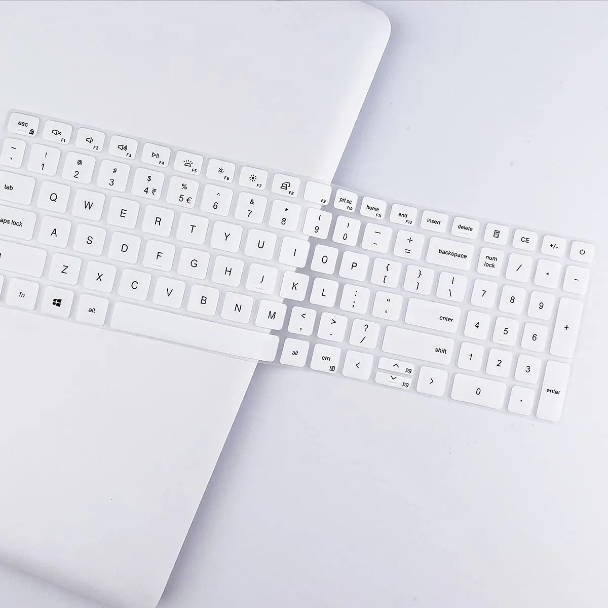 MUBUY-GOL Keyboard Cover for 15.6" Dell Laptops 39.6 cm (15.6") | White Silicone - view 4