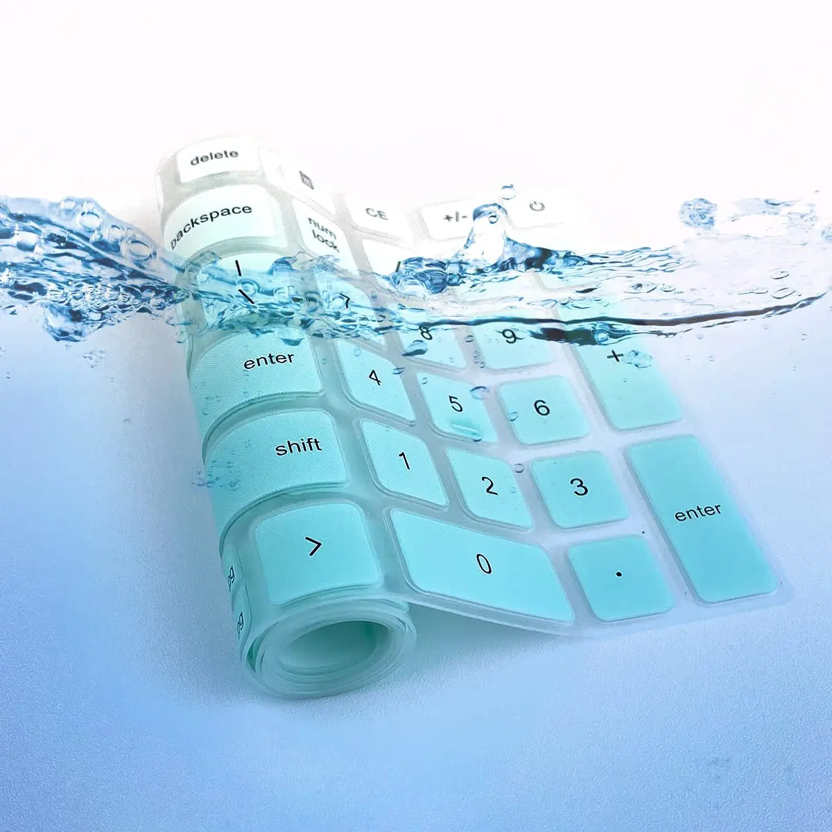 MUBUY-GOL MintGreen Keyboard Cover for Dell Inspiron 15 3510 3511 3515 3525 3530 3535 5510 5515 5518 7510 15.6" Vostro 3510 3520 3530 5510 5515 15.6" Latitude 3520 Inspiron 16 7610 16" | US Keyboard Layout - view 8