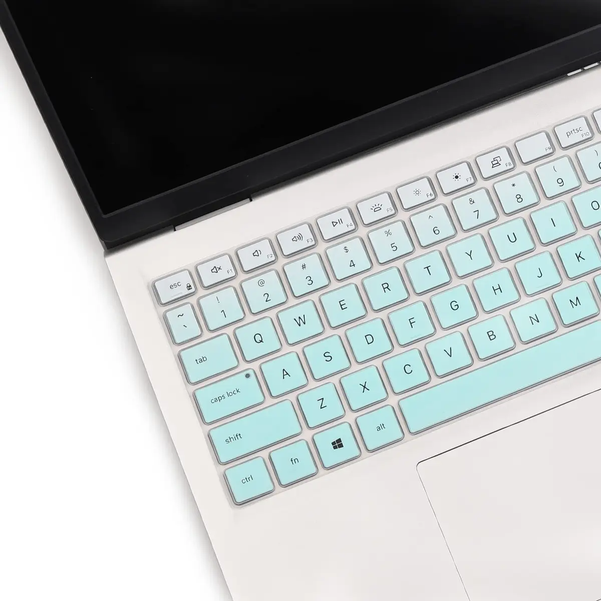 MUBUY-GOL MintGreen Keyboard Cover for Dell Inspiron 15 3510 3511 3515 3525 3530 3535 5510 5515 5518 7510 15.6" Vostro 3510 3520 3530 5510 5515 15.6" Latitude 3520 Inspiron 16 7610 16" | US Keyboard Layout - view 3