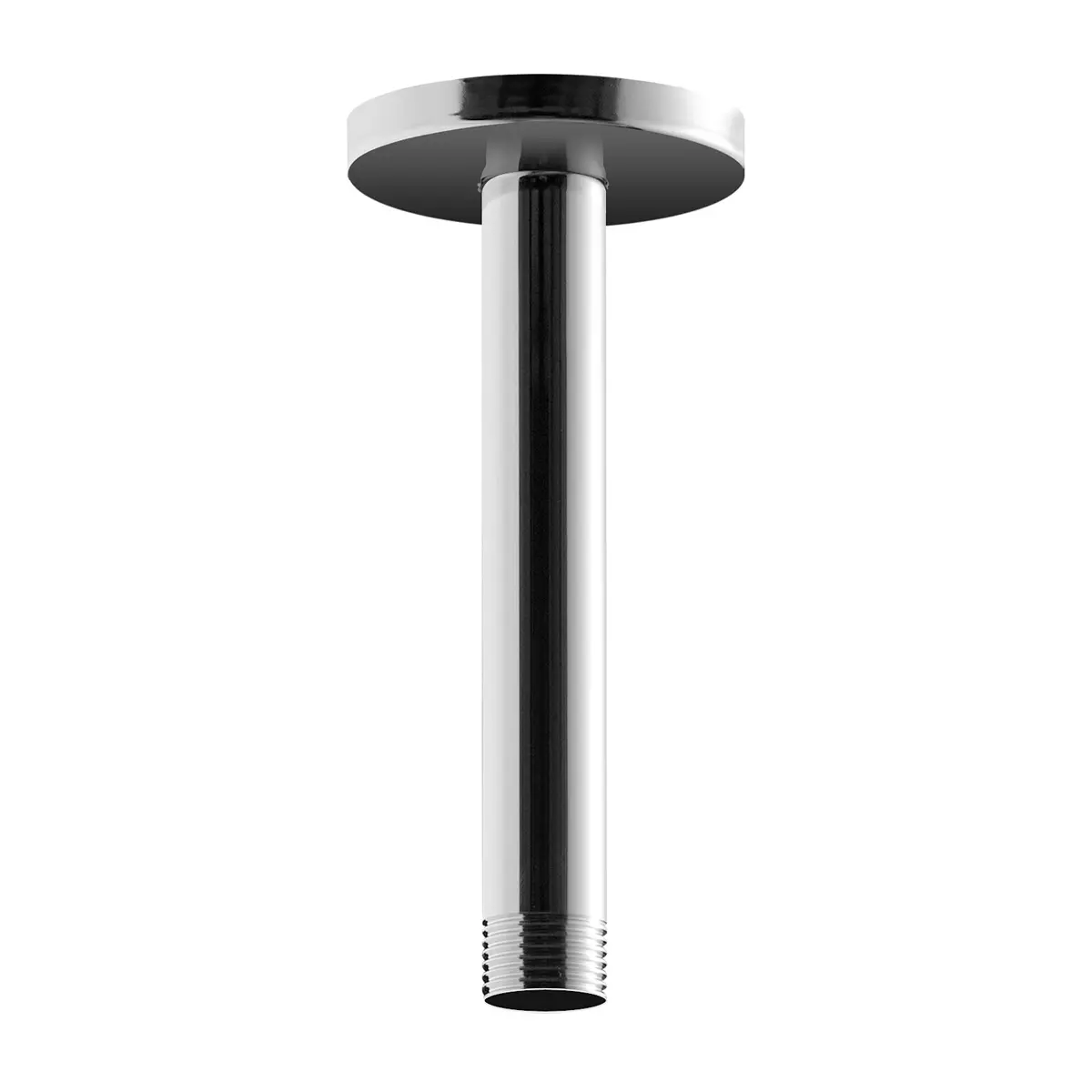 OFFO 6 inch (15.24cm) Ceiling Mount Shower Arm with Flange | Stainless Steel Chrome - main product image