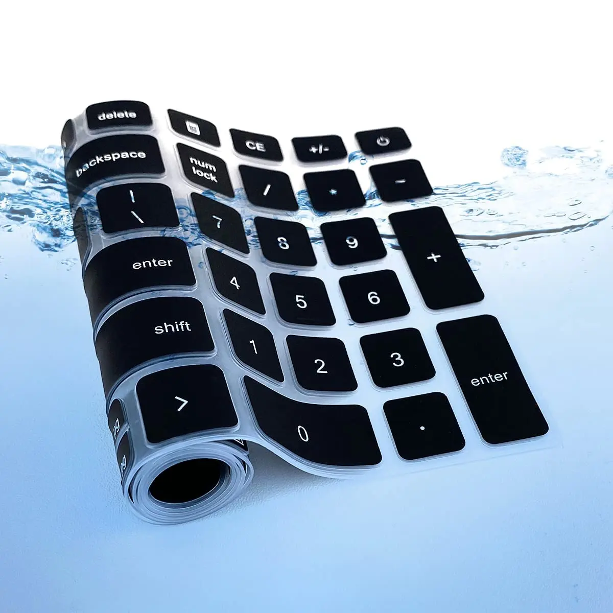 MUBUY-GOL Black Silicone Keyboard Cover for Dell Inspiron 15 3510 3511 3515 3525 3530 3535 5510 5515 5518 7510 15.6" | US Layout Spill-Proof Protector - view 8