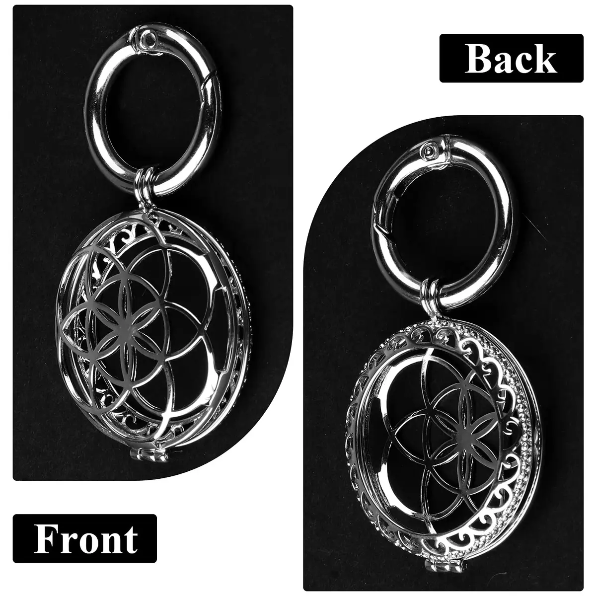 VIIVY VIYIV Silver Protective Case for AirTag Key Wallet Finder | Metal Jewelry Cover, Impact & Scratch Resistant (70-120 chars) - view 7