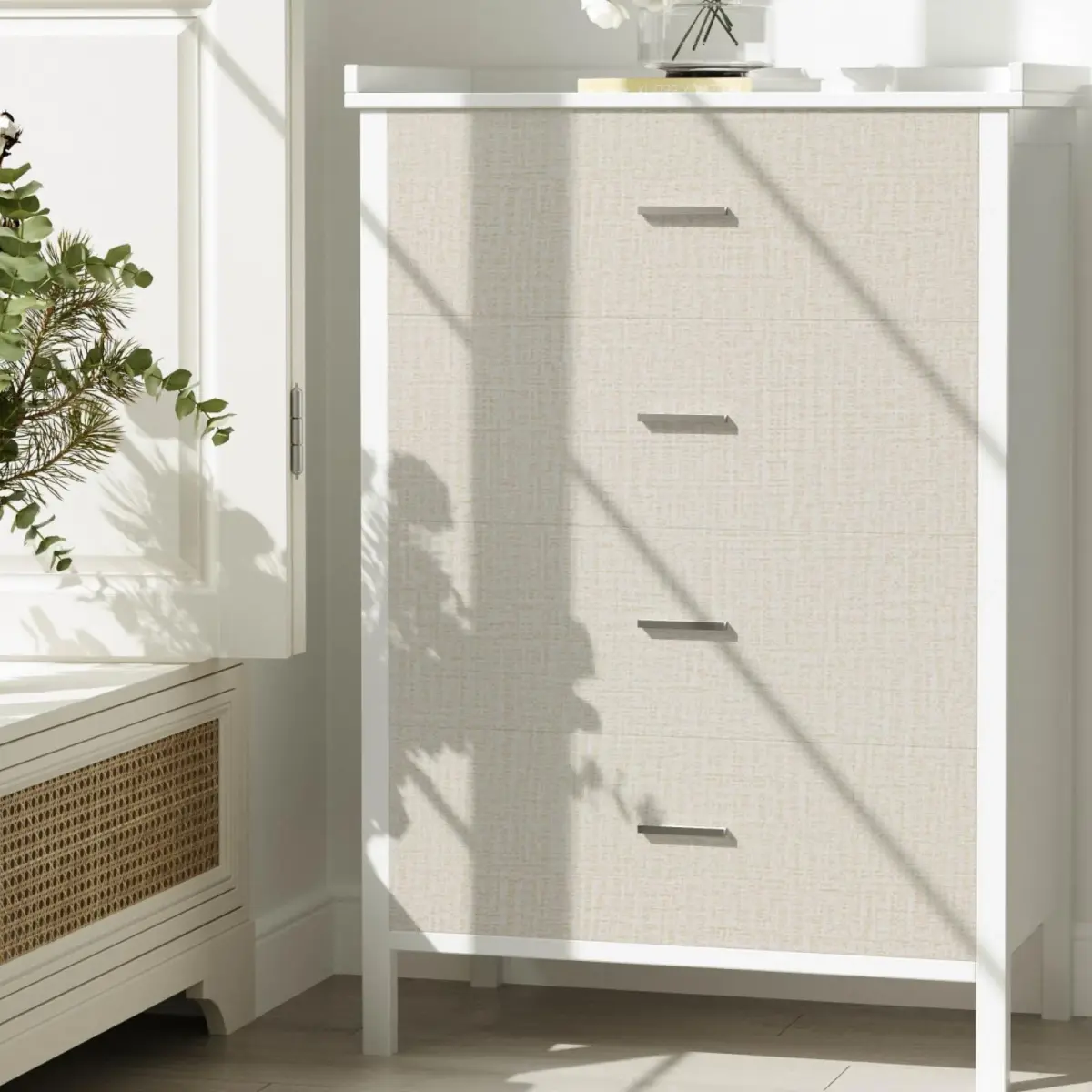 TANONE Grasscloth Peel and Stick Wallpaper 40cm (15.7 in) x 500cm (197 in) | Beige Linen Texture, Waterproof, Easy Install - view 7