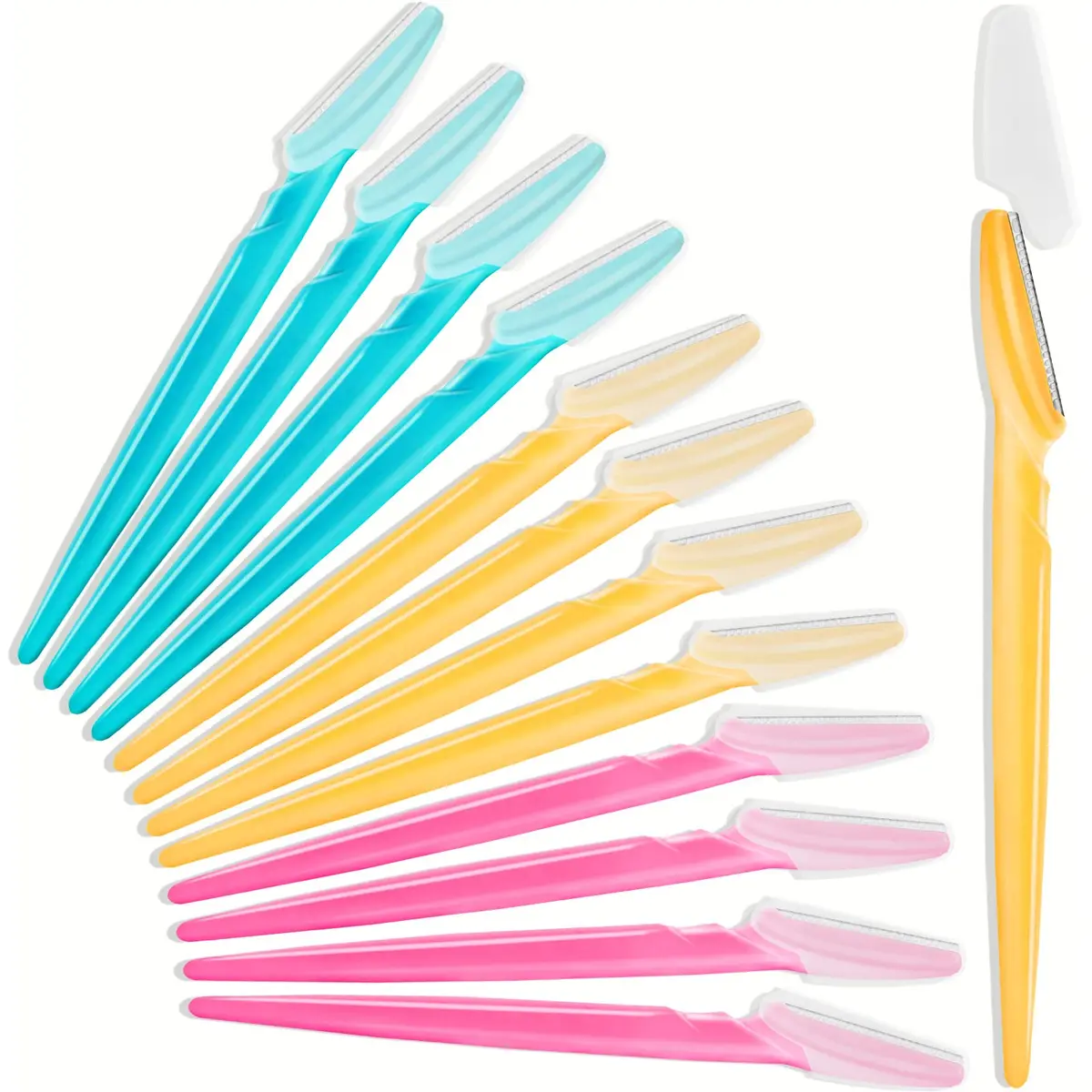 HFATMOS Eyebrow Razor, Face Razors for Women Men 12 Pack | Precise & Portable Facial Hair Removal Tool - main product image