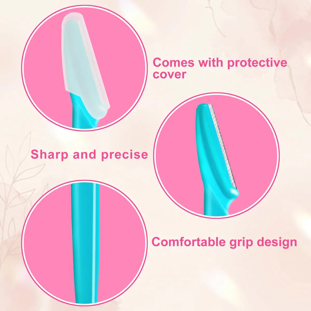 HFATMOS Eyebrow Razor, Face Razors for Women Men 12 Pack | Precise & Portable Facial Hair Removal Tool - view 2